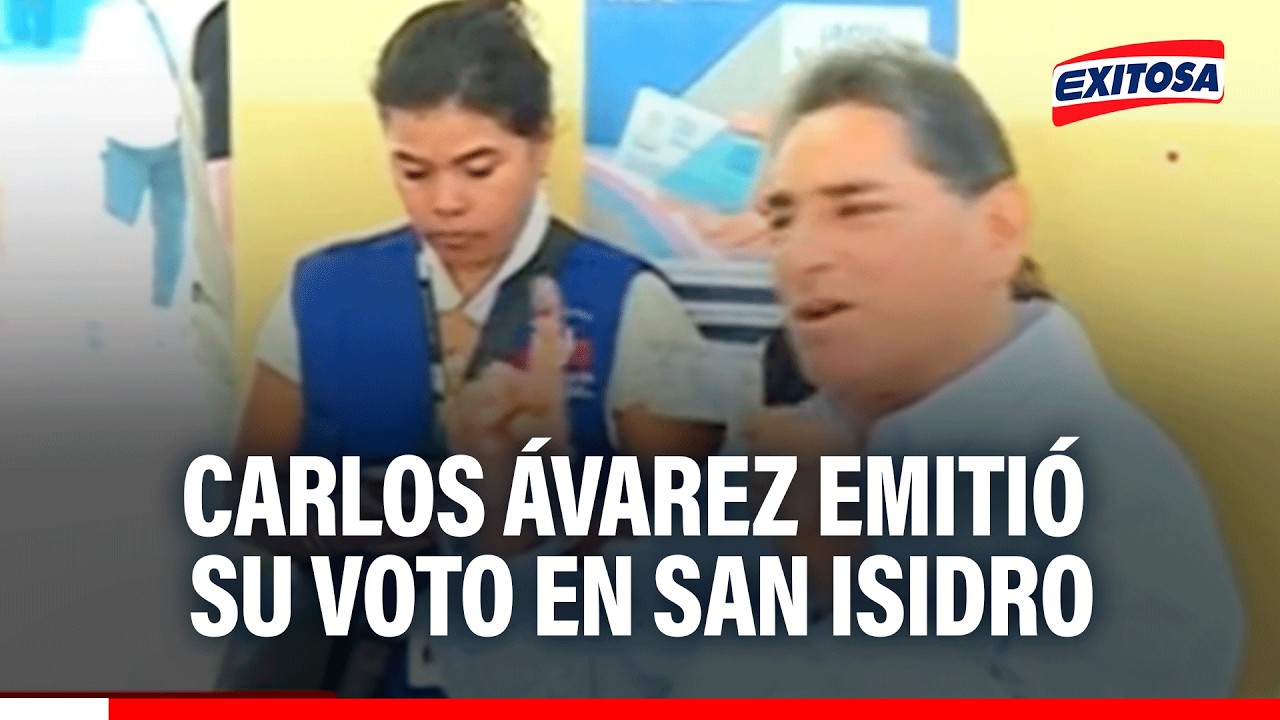 🔴🔵 Carlos Álvarez emitió su voto: se retiró del colegio Alfonso Ugarte en San Isidro