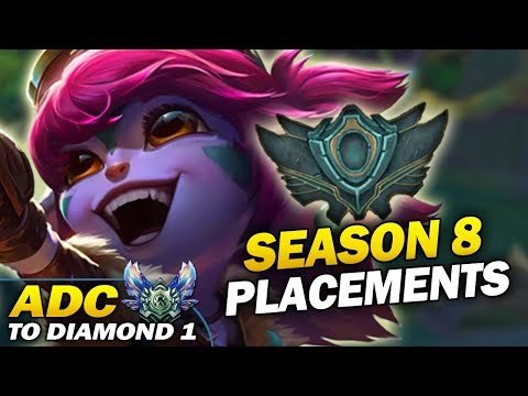 Season 8 PLACEMENTS! | ADC to Diamond 1 (League of Legends)