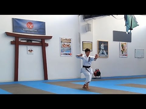 Sandy Scordo performing kata Gojushiho Dai at Kaizen Dojo Dublin Ireland