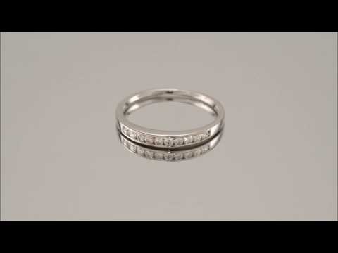 9ct White Gold 20pt Diamond Half Eternity Ring - D7160