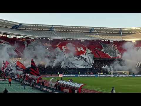 1. FC Nürnberg vs. SpVgg Greuther Fürth, 15. September 2023, Choreo, Pyro+Support