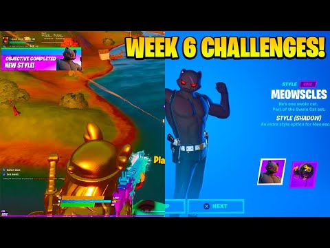 WEEK 6 CHALLENGE GUIDE "MEOWSCLES MISCHIEF" + GHOST / Shadow Style Mission (Fortnite Season 2)