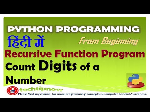 Program To Count Digits Of A Number Using Recursion In Python Python Recursion Program Examples