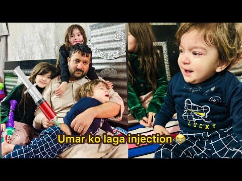 Umar ko laga injection 😫 cake kha kar umar kay galay ma dard ho gaya 😭😫