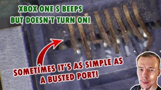 Xbox One S Beeps But Doesn't Turn On... Sometimes It's As Simple As A Busted Port!