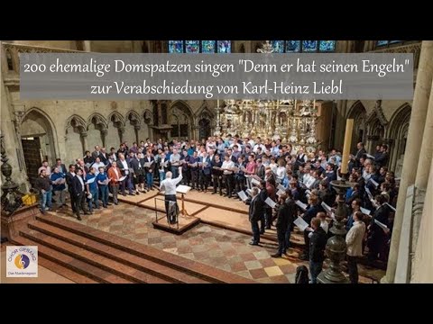 200 ehemalige Domspatzen singen "Denn er hat seinen Engeln" zur Verabschiedung von Karl-Heinz Liebl