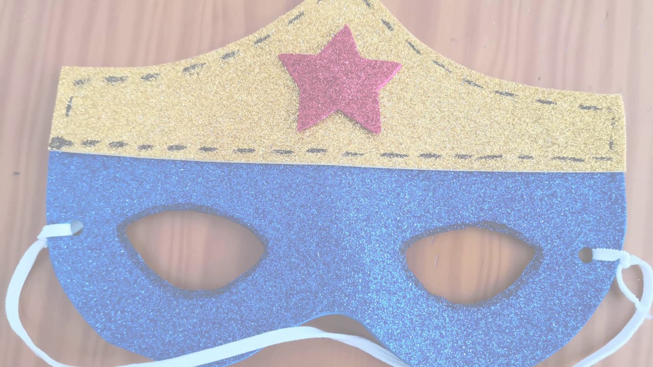 Diy muy fácil Máscara Wonder Woman de goma eva