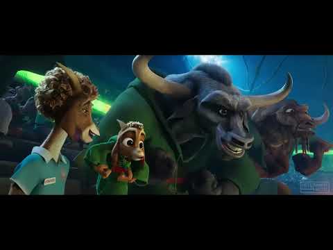 GOAT trailer frame showing Will facing off in roarball under stadium lights