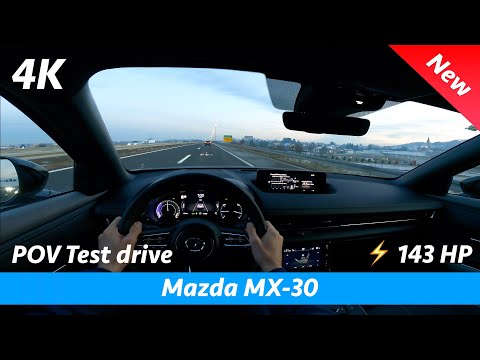 Mazda MX-30 2021 - POV Test drive in 4K | Top speed, winter power consumption & range