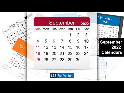 September 2022 Calendar | 123FreeVectors