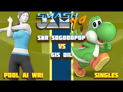 Smash Jam '19 Pool A1 WR1 - SNR SoGoodPop [WII FIT TRAINER] vs GIS Oil [YOSHI]