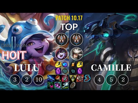 DWG Hoit Lulu vs Camille Top - KR Patch 10.17