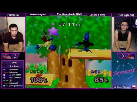 The Comeback 27 SSBM - P3stkilla vs Rick - Losers Semis