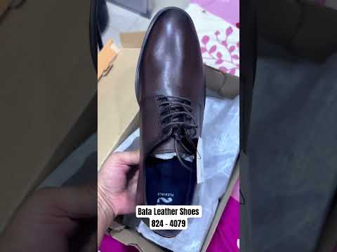 Bata Men Leather Formal Shoe Oxford Brown