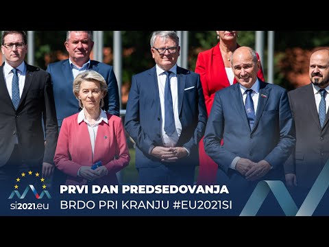 Prihod predsednice 🇪🇺 Evropske komisije Ursule von der Leyen na 🇸🇮 Brdo pri Kranju