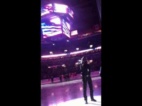 Stacy Ingram national anthem: Blues vs Red Wings 4-4-12