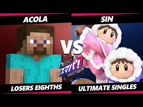 Sumapa 209 TOP 8 - Acola (Steve) Vs. Sin (Ice Climbers) Smash Ultimate - SSBU