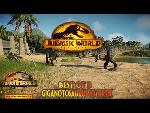 Jurassic World: Dominion - BEST OF 3 - Giganotosaurus Vs T Rex #JWE2 #Dominionbiosyn
