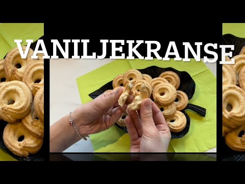 Vaniljekranse / Vanilla butter cookies / Danish cookies