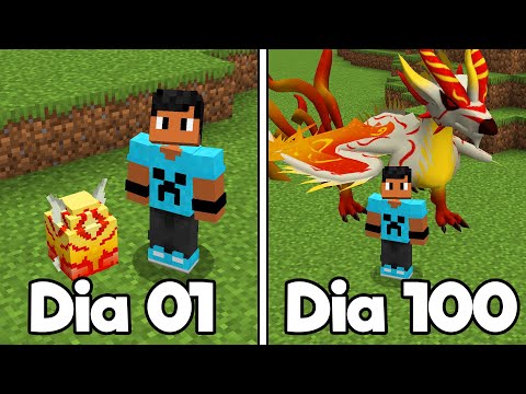 SOBREVIVI 100 DIAS NO MUNDO DE DRAGÕES NO MINECRAFT O FILME
