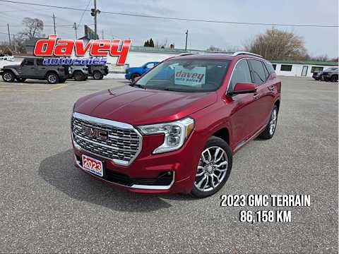 2023 GMC Terrain AWD Denali in Red for sale at Davey Auto Sales Oshawa South in Oshawa, ON