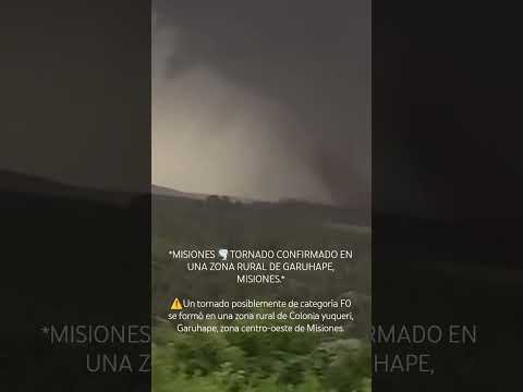 *MISIONES 🌪️TORNADO CONFIRMADO EN UNA ZONA RURAL DE GARUHAPE, MISIONES.*⚠️ #misionesargentina #arg