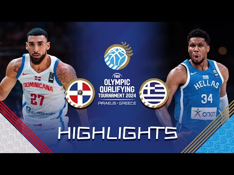 Giannis Antetokounmpo and Greece prevail vs Dominican Republic | Highlights | FIBA OQT 2024 Greece