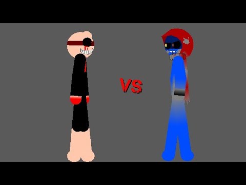 Dust!Blue VS Old!Insanity!Lance (Short Fight) [REMAKE] - Sticknodes Animation