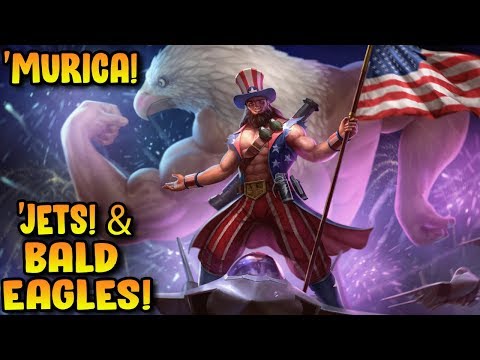 THIS SKIN IS AMAZING! JETS! JACKED BALD EAGLES! 'MURICA! - Masters Ranked Duel - SMITE