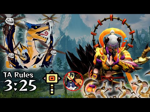 MHR Sunbreak: MR4 Tigrex Vs. Courage Elemental Hammer 3:25 TA Wiki Rules -  ティガレックス ハンマー