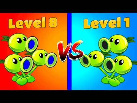 Level Compare Plants vs Zombies 2 Threepeater Level 1 vs Threepeater Level 4 Level UP