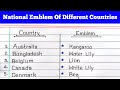 National Emblem Of Different Countries || National Symbols Of Different Countries ||