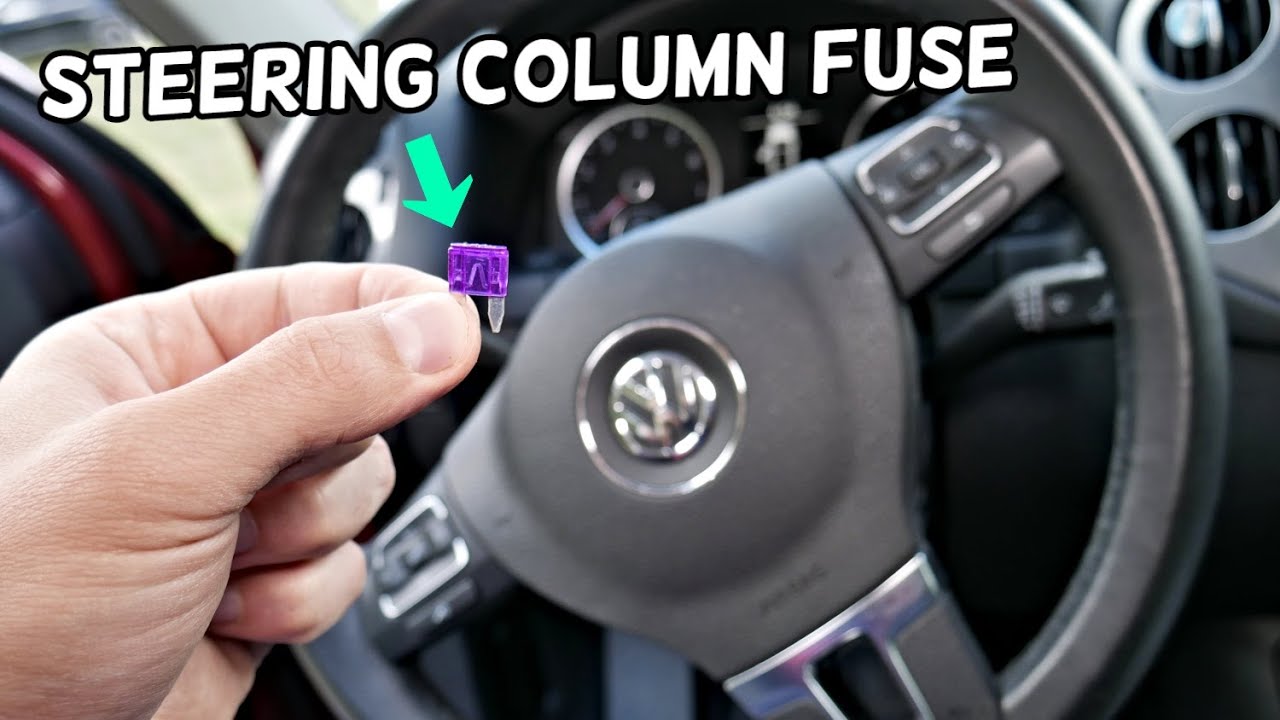 VW TIGUAN STEERING COLUMN FUNCTION CONTROL MODULE FUSE LOCATION REPLACEMENT
