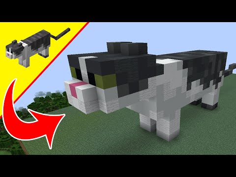 Jellie Cat Satues -  Minecraft Cat Statue - Mob Build Tutorial