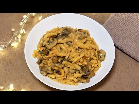 Es muss ja nicht immer aufwendig und teuer sein! Spätzle-Champignons-Pfanne🍄