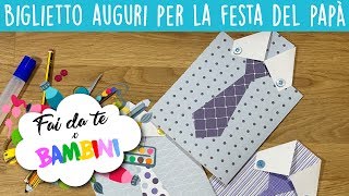 Biglietto di auguri a camicia per la festa del Papà - Tutorial