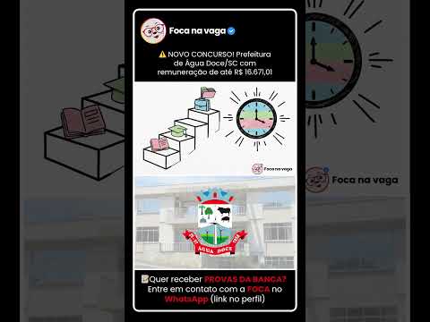 PREFEITURA DE ÁGUA DOCE/SC: SAIU EDITAL! ⚠️ #concursopúblico