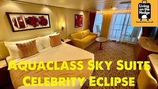 Celebrity Eclipse Retreat Aqua Class Sky Suite Room Tour - Suite 2119 #celebritycruises  #roomtour