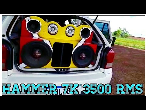 Eros Hammer 7k 12 pol 3500 rms + módulos Taramps tocando forte / agudos JBL |#EvolusomG.M