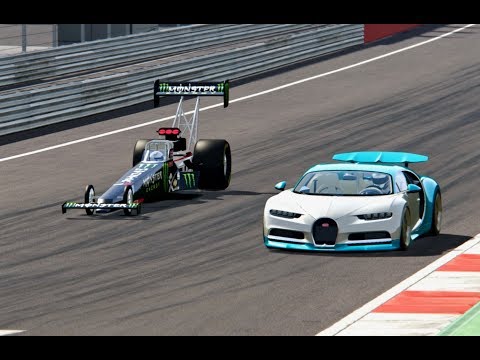 Bugatti Chiron vs Top Fuel Dragster - TOP SPEED BATTLE