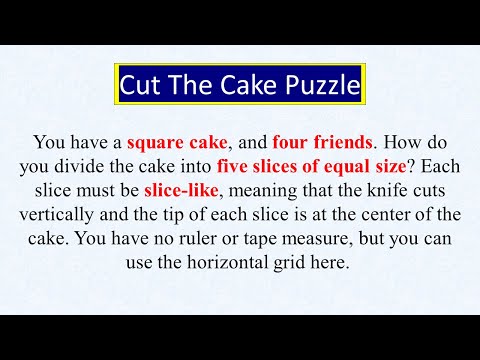 Cut The Cake Problem | Interview Question With Answer