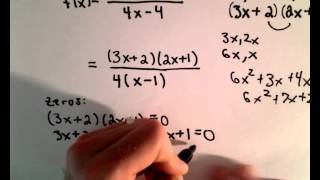 Zeros and Vertical Asymptotes of a Rational Function