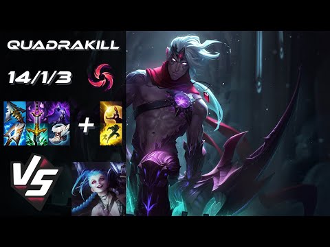 BOTTOM Varus vs Jinx [QUADRAKILL] - NA Grandmaster Patch 14.24