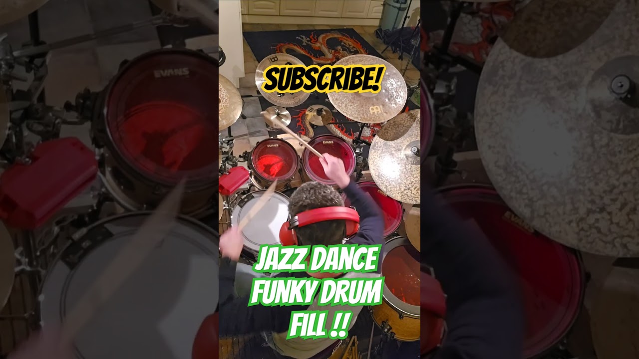 Jazz dance funky drum fill. #vaterdrumsticks #evansdrumheads #meinlcymbals #mapexdrums #funky #funk