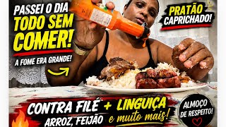 PASSEI O DIA INTEIRO SEM COMER! OLHA O PRATÃO QUE EU ENCAREI 😱🔥
