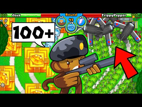 can this POWERFUL 100+ sniper strategy BEAT TEMPLES? (Bloons TD Battles Bananza)