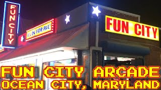 My TRIP to the FUN CITY ARCADE! ARCADE GAMES AND GAMEPLAY! Vacation to Ocean City, Maryland!