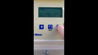How to turn on pool heater from Pentair Easytouch Panel