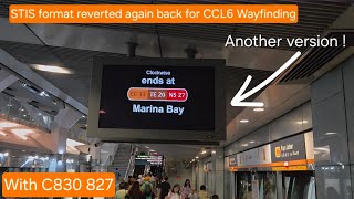 (STIS format reverted again)[SMRT] C830 827 CCL leaving CC9/EW8 Paya Lebar