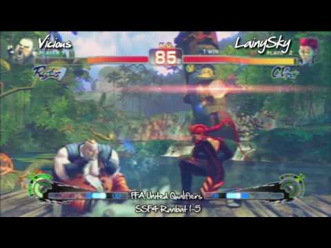 Team FFA United Qualifiers SSF4 Ranbat 1-5  M10 Vicious(Rufus) vs LainySky(C Viper)